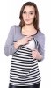 MijaCulture - 2 in1 Maternity and Nursings Long Sleeve Shirt Top 4021/M39 Grey